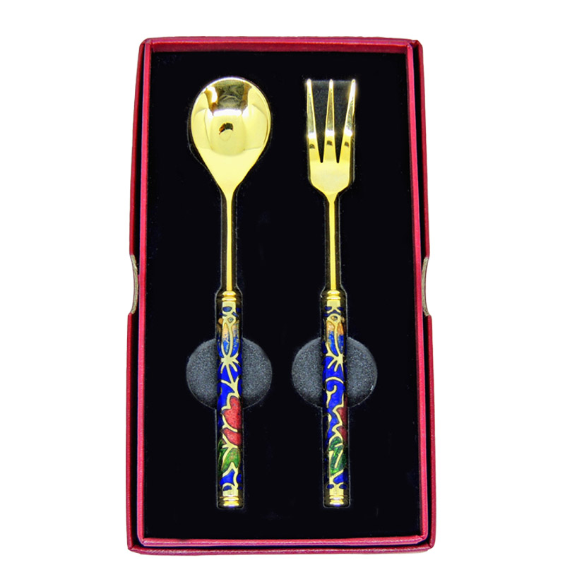 souvenir spoon, cloisonne spoons & forks