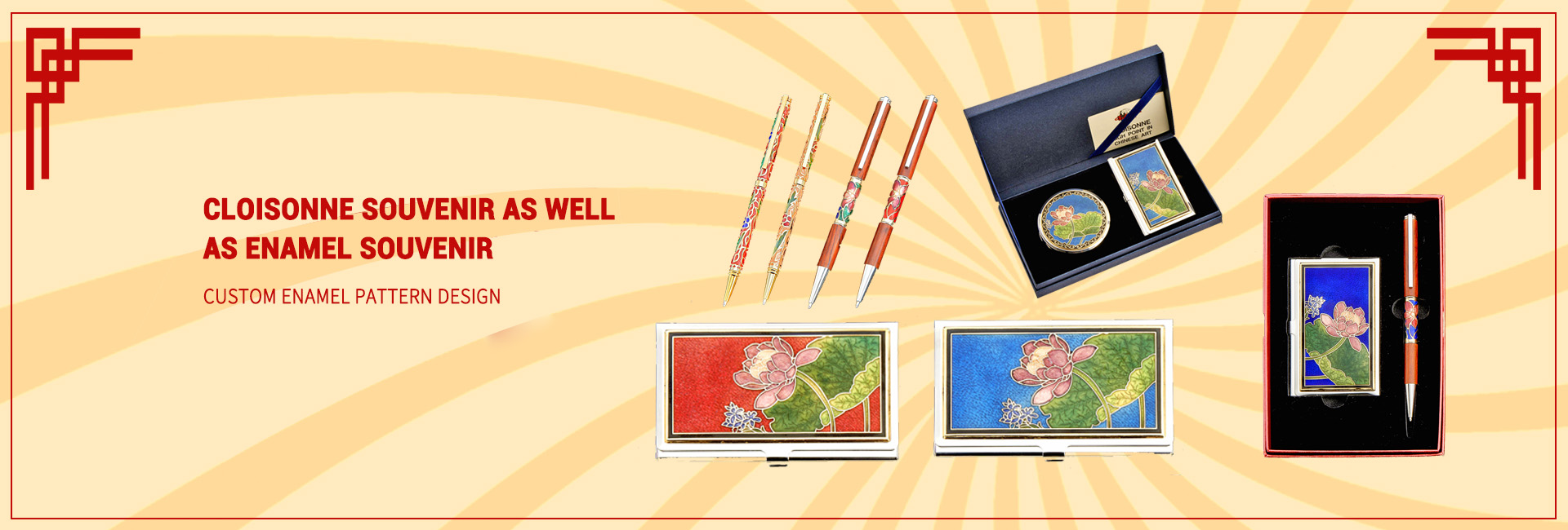 Cloisonne ballpoint pen- gift set