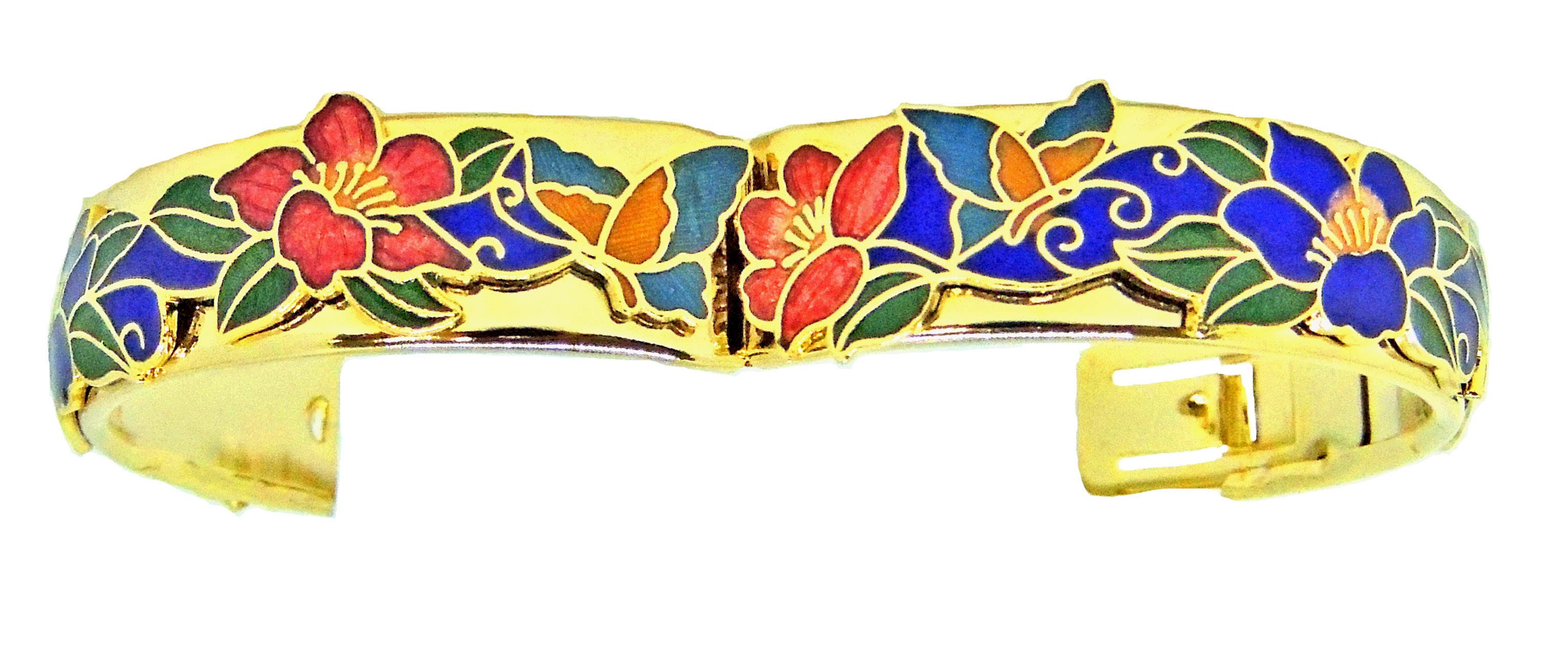 copper bracelet-enamel braclet-cloisonne bracelet