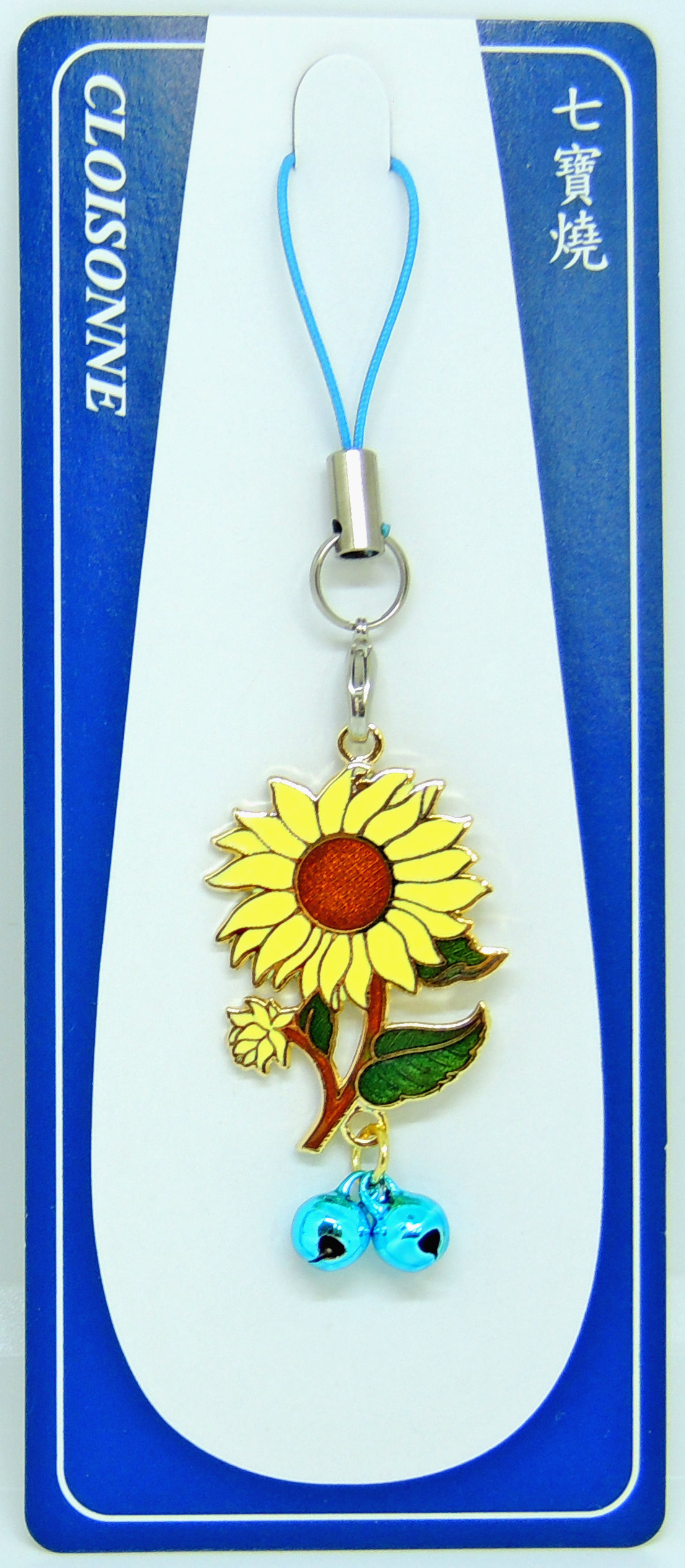 hard enamel charm-hard enamel pins-cloisonne sunflower charms-1