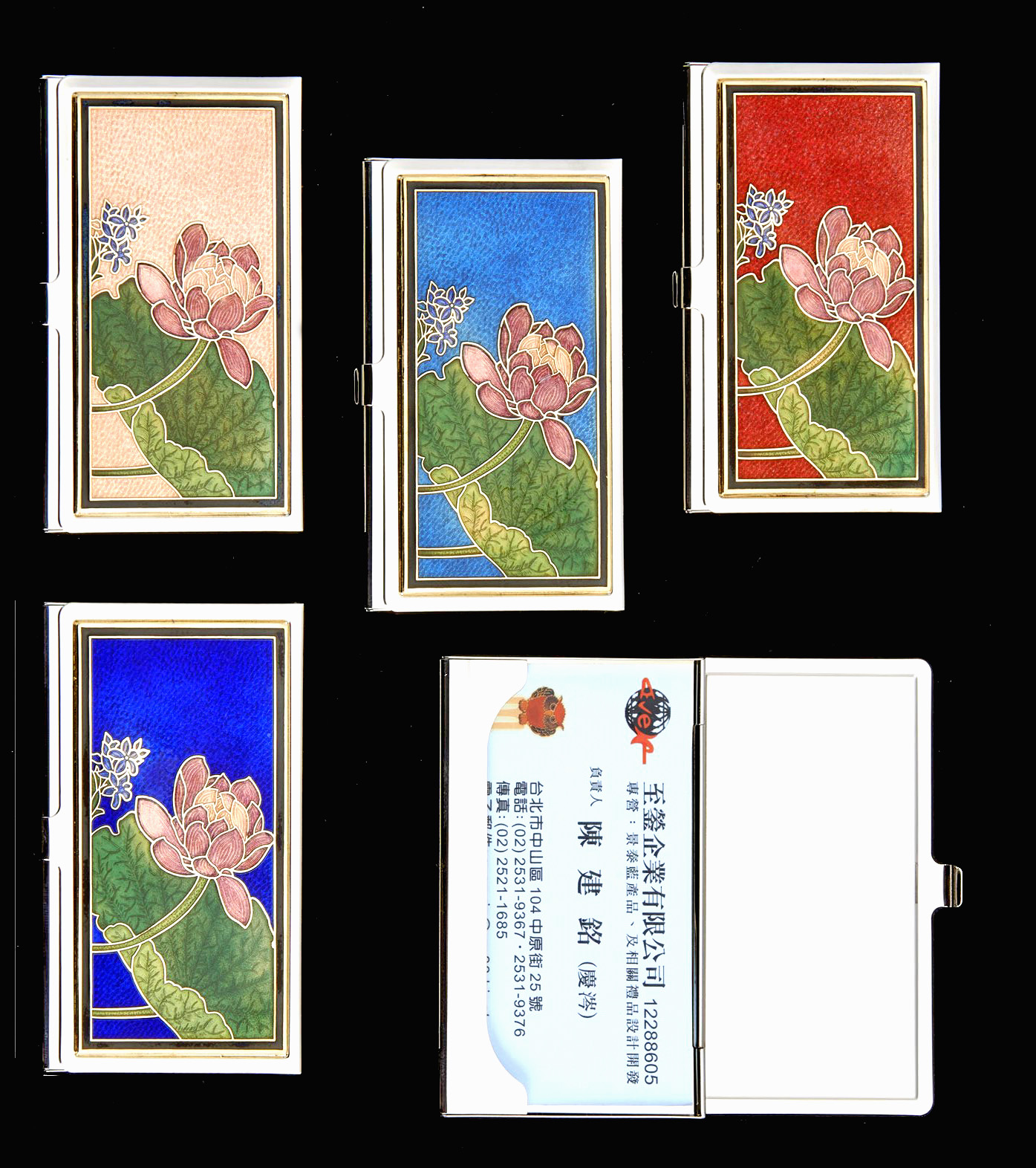 custom business card holder-cloisonne business card case