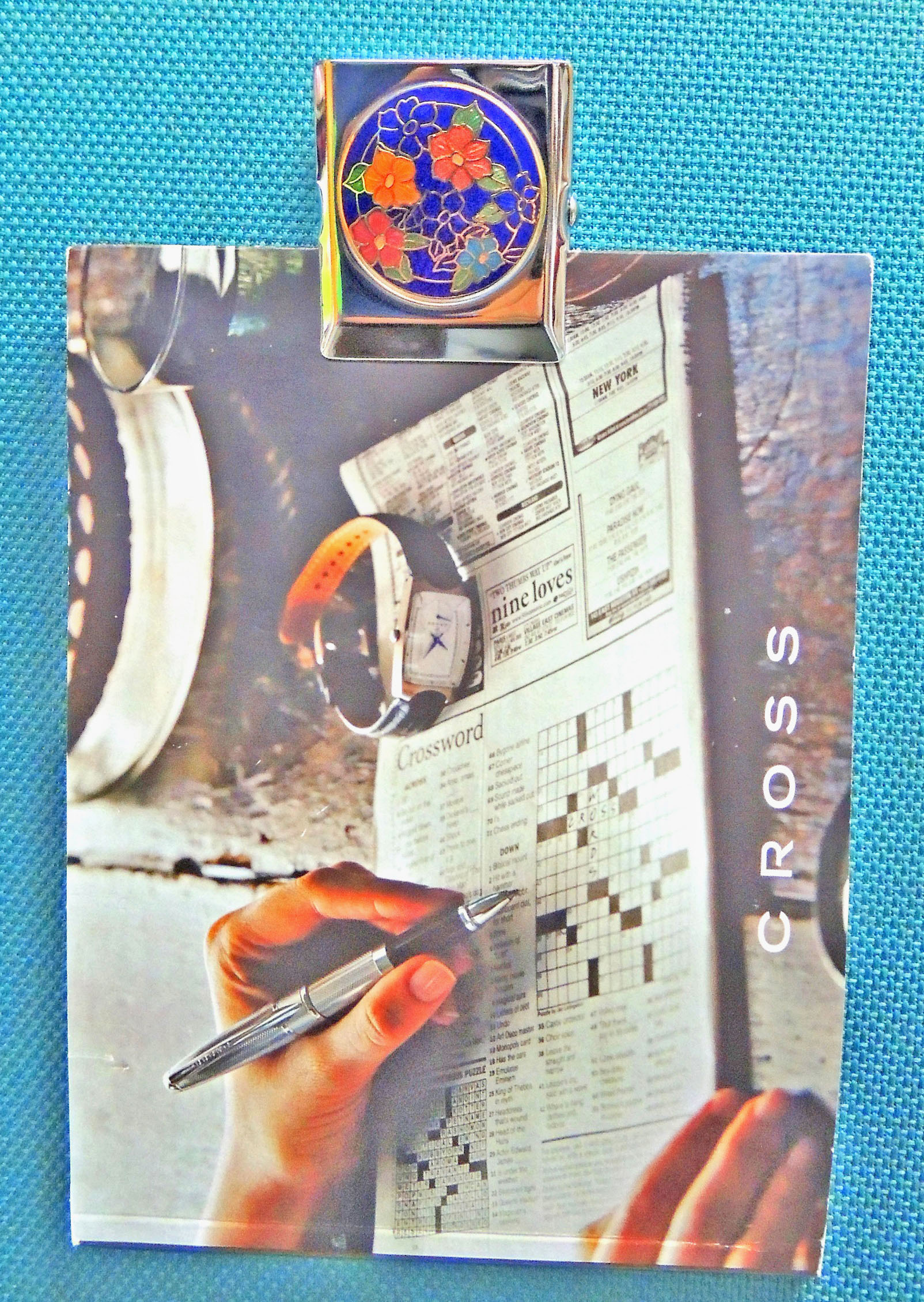 cloisonne magnet clip-with brochure