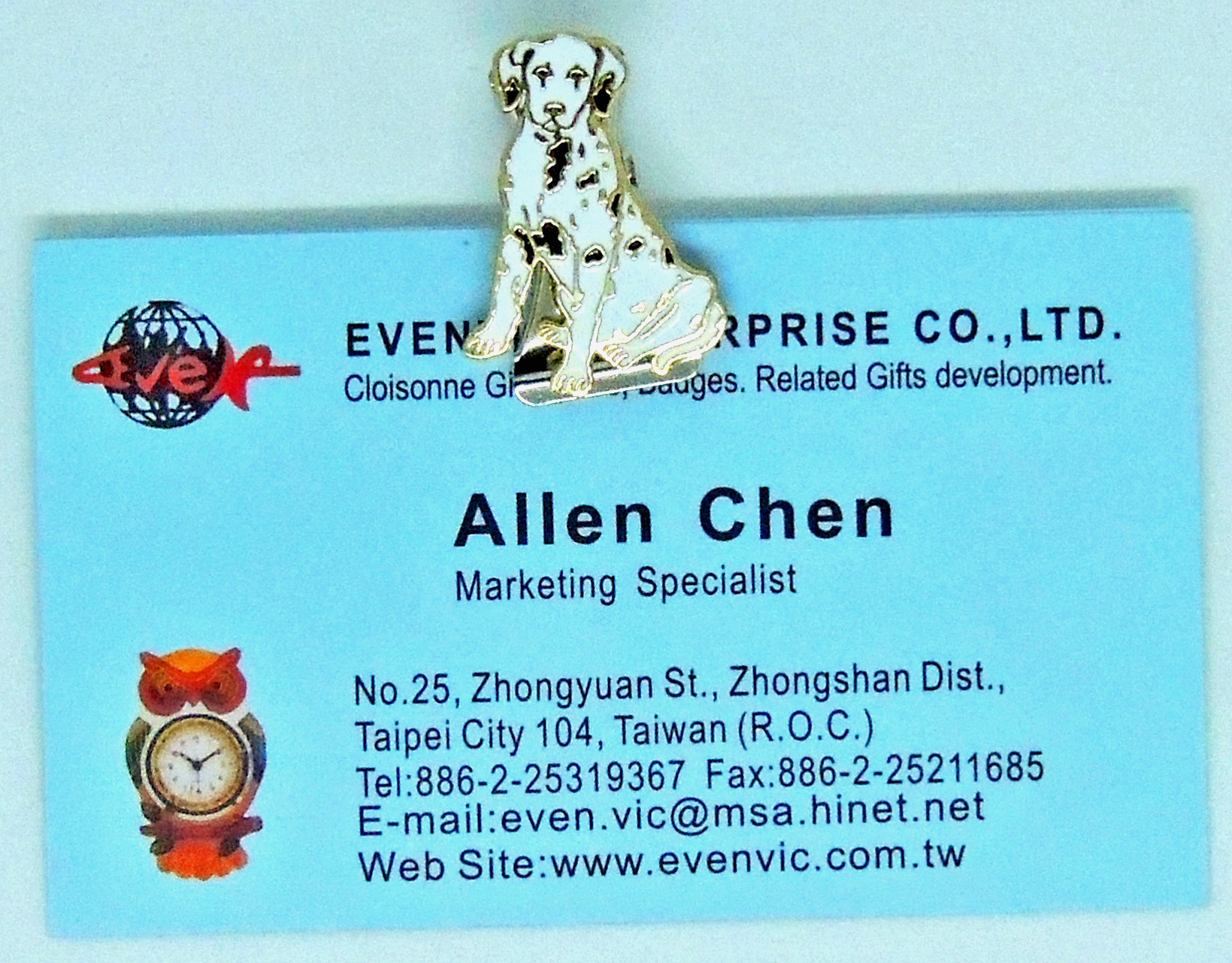 metal clip-small clip-cloisonne stationery clip-dog