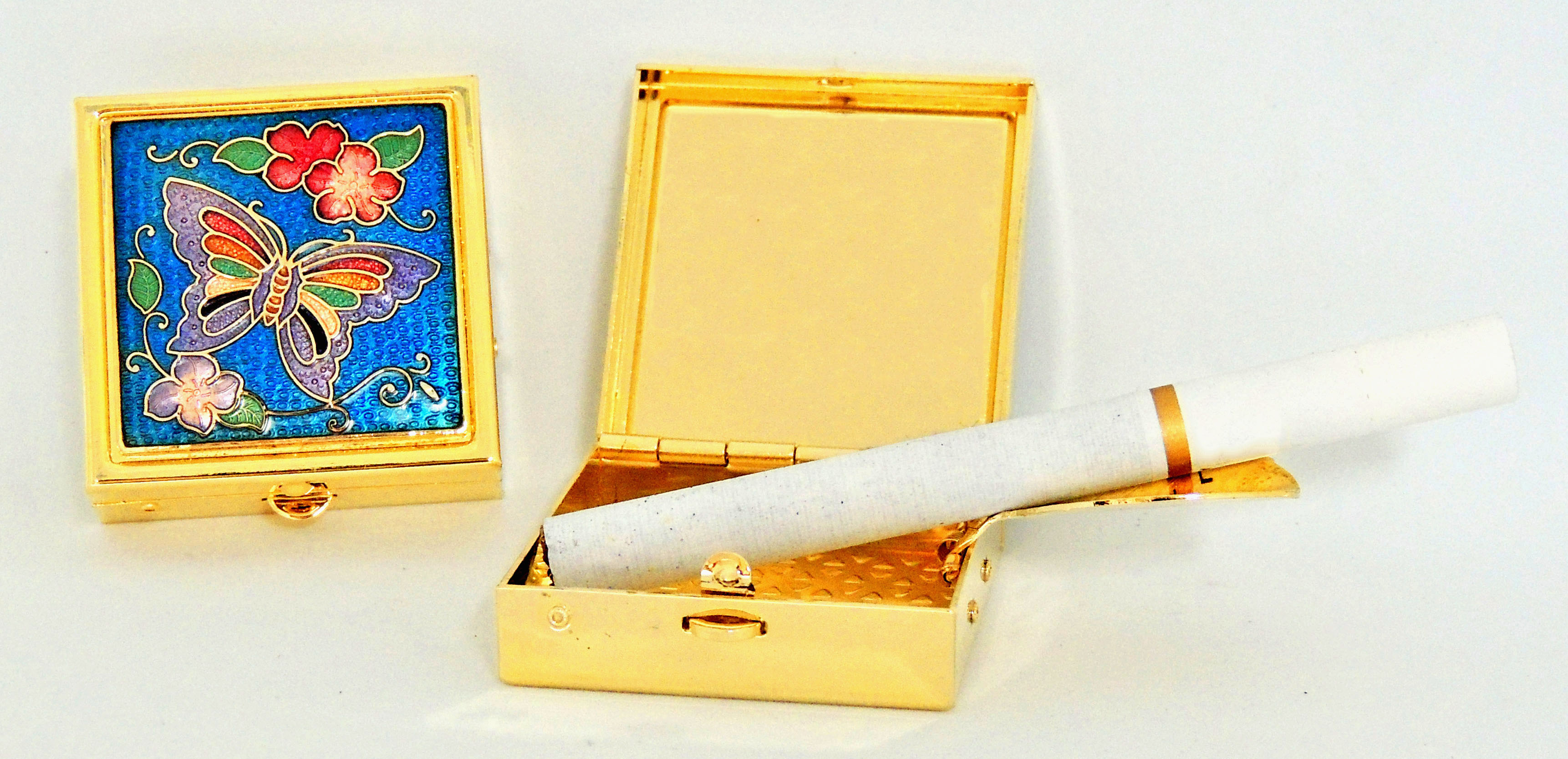 portable ashtray-Enamel squre pocket ashtray