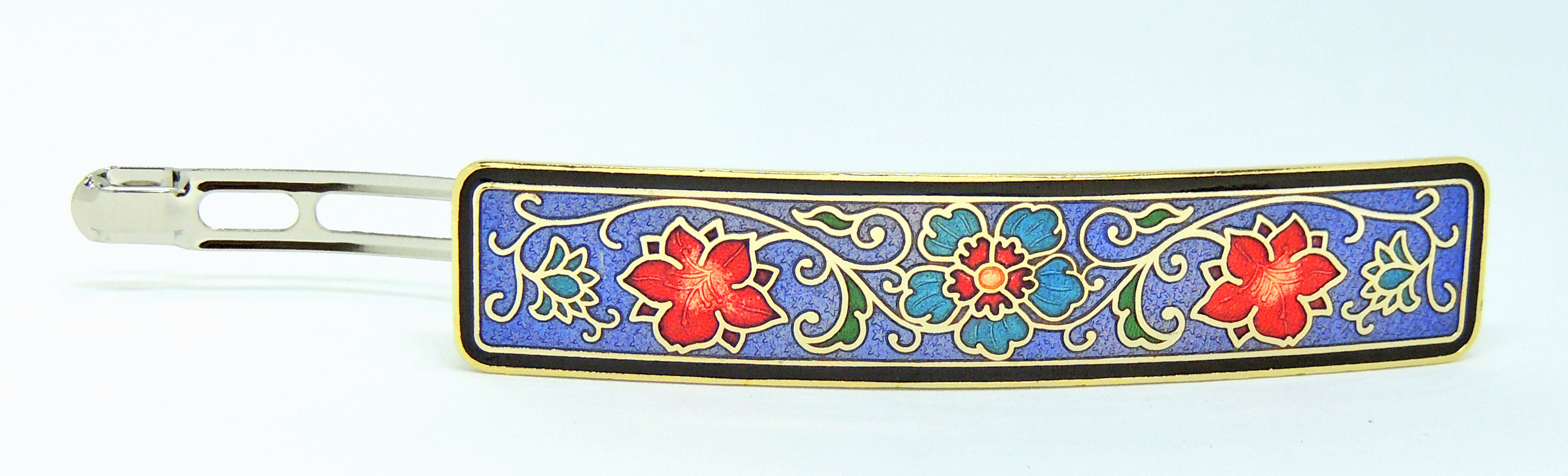 metal hair clip-enamel hair clip-cloisonne hair clip