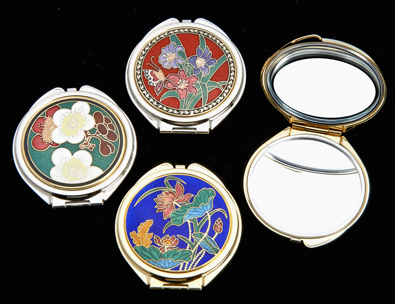 makeup mirror-pocket mirror-cloisonne compact mirror-all