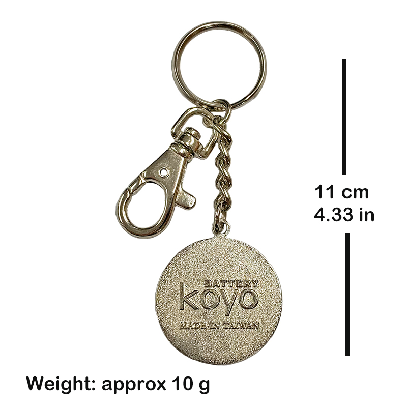 cloisonne round key chain detail