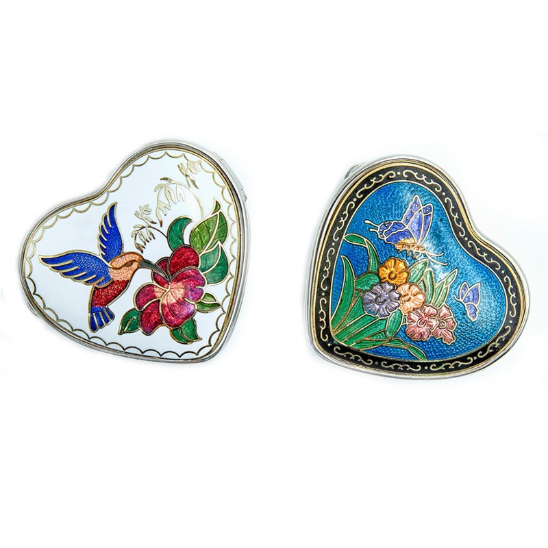cloisonne heart jewelry box two