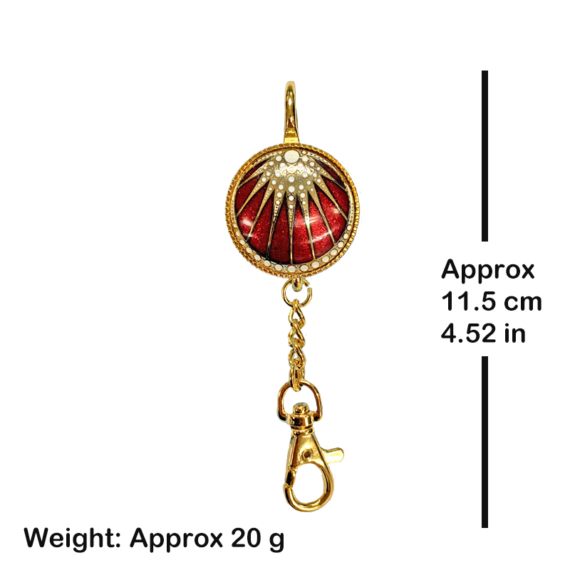 cloisonne round shaped hook style key chain