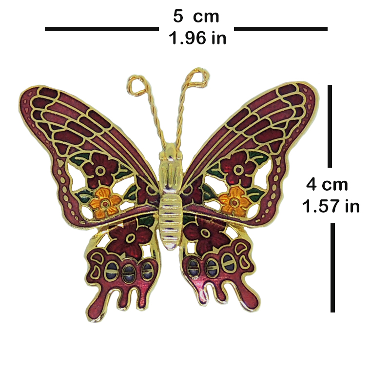 cloisonne butterfly necklace-1