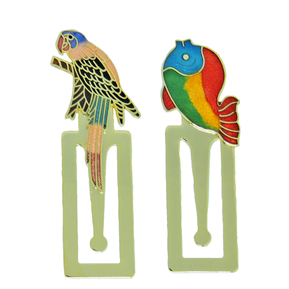 metal bookmark-enamel bookmark-fish pattern