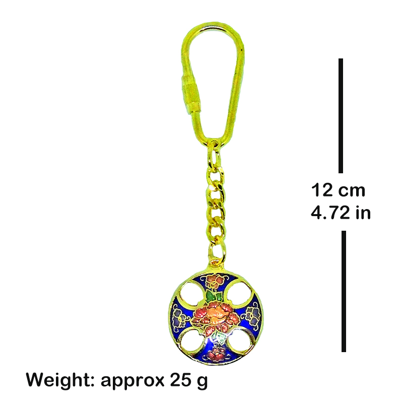 cloisonne key chain detail