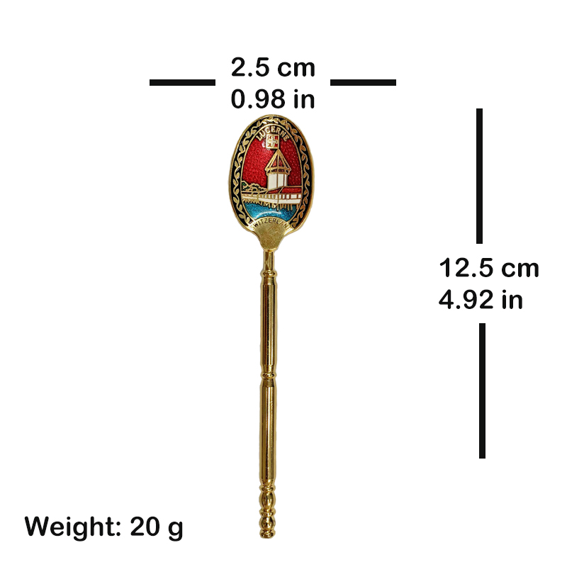 cloisonne souvenir spoon-round handle