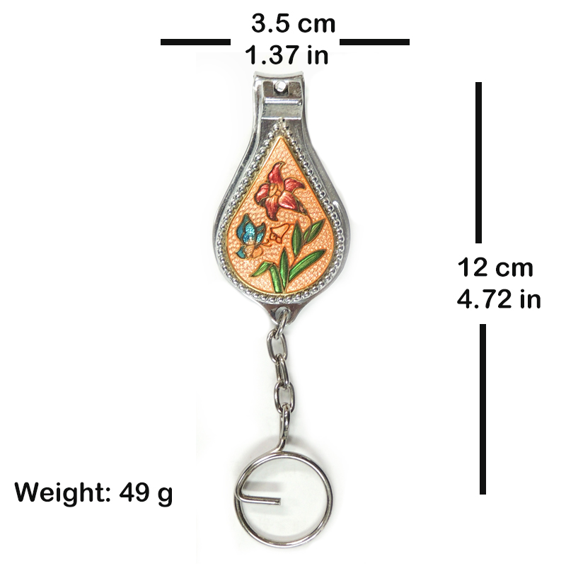cloisonne 3 in 1 nail clipper key chain